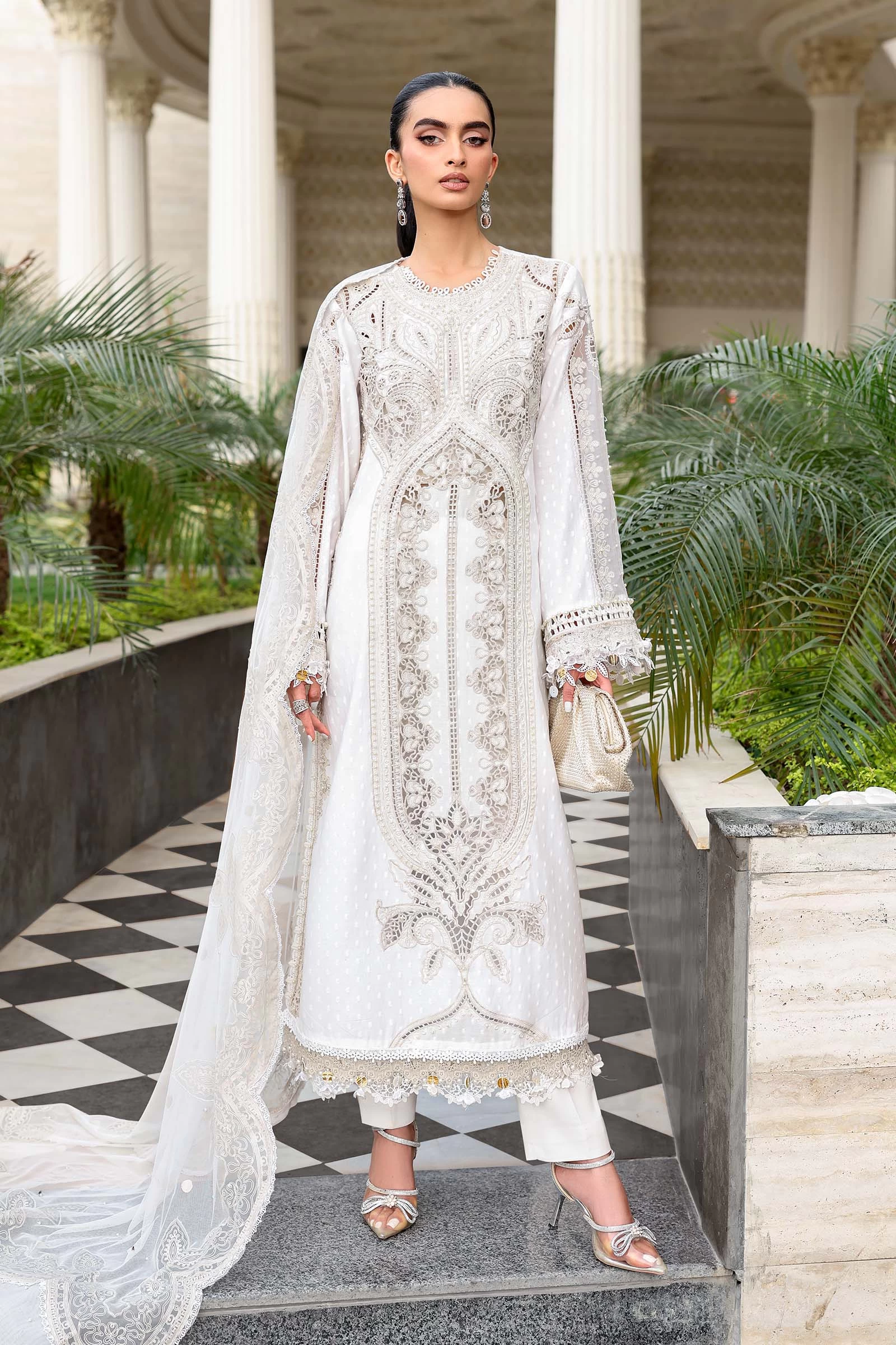 3 Piece Embroidered Jacquard Lawn Suit - EL-26-01-Default