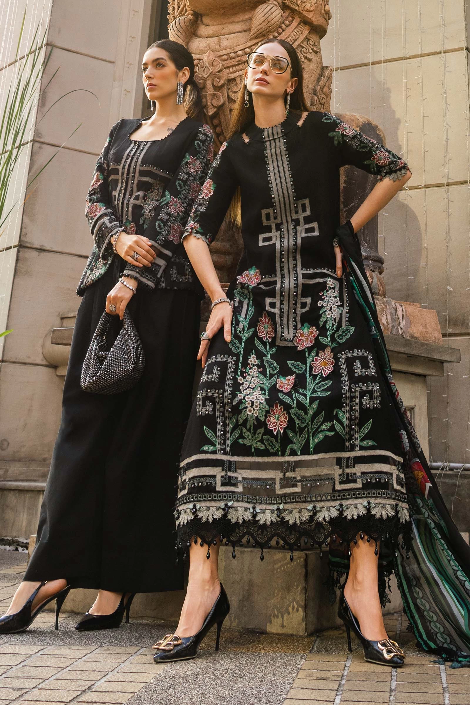 3 Piece Embroidered Jacquard Lawn Suit - EL-26-11-Default