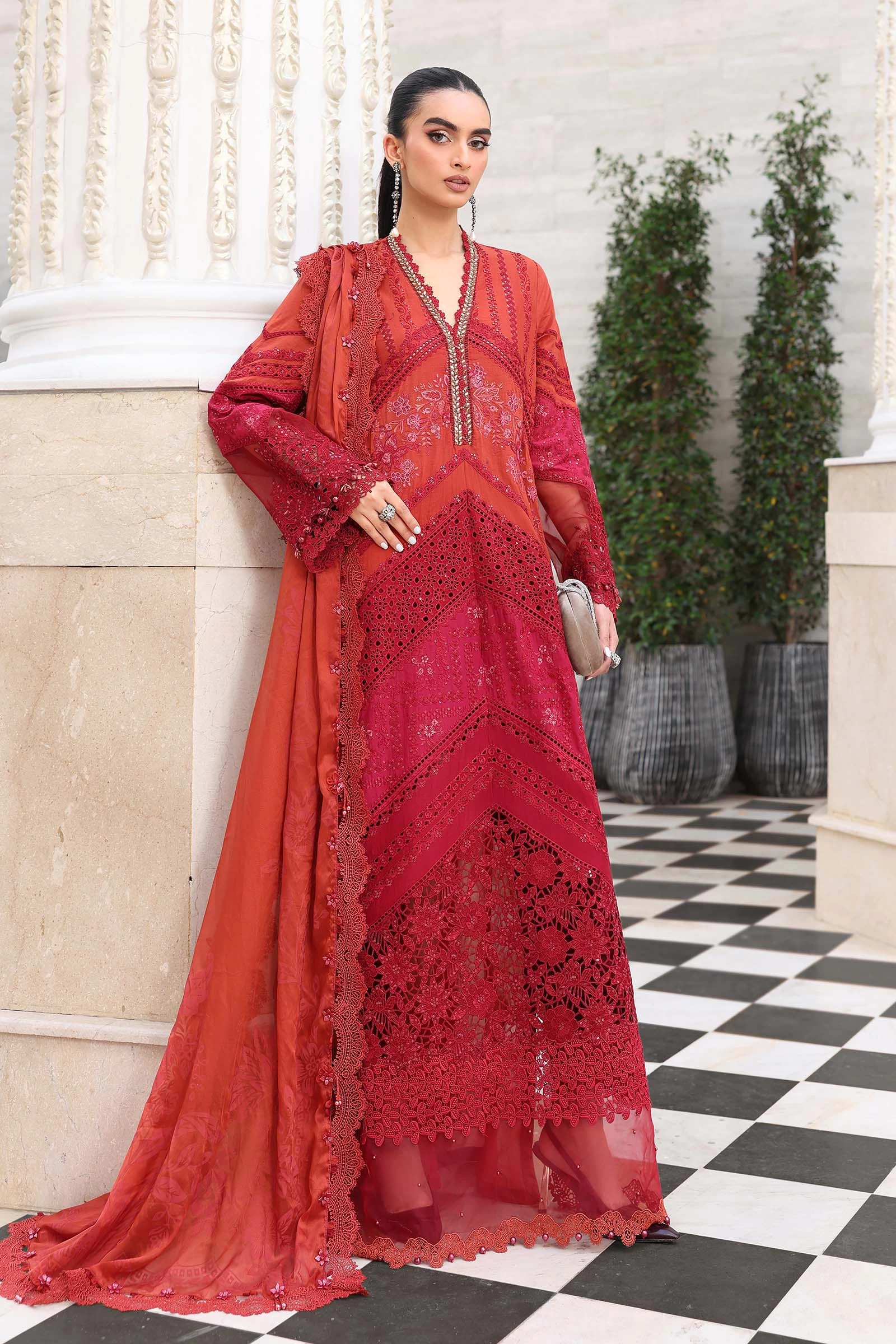 3 Piece Embroidered Lawn Suit - EL-26-13-Default