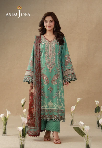 Printed Embroidered Cambric - AJUBEP-05-UNS