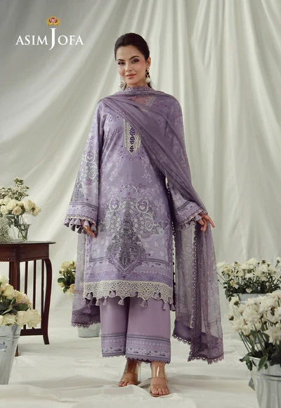 Printed Embroidered Cambric - AJUBEP-08-UNS