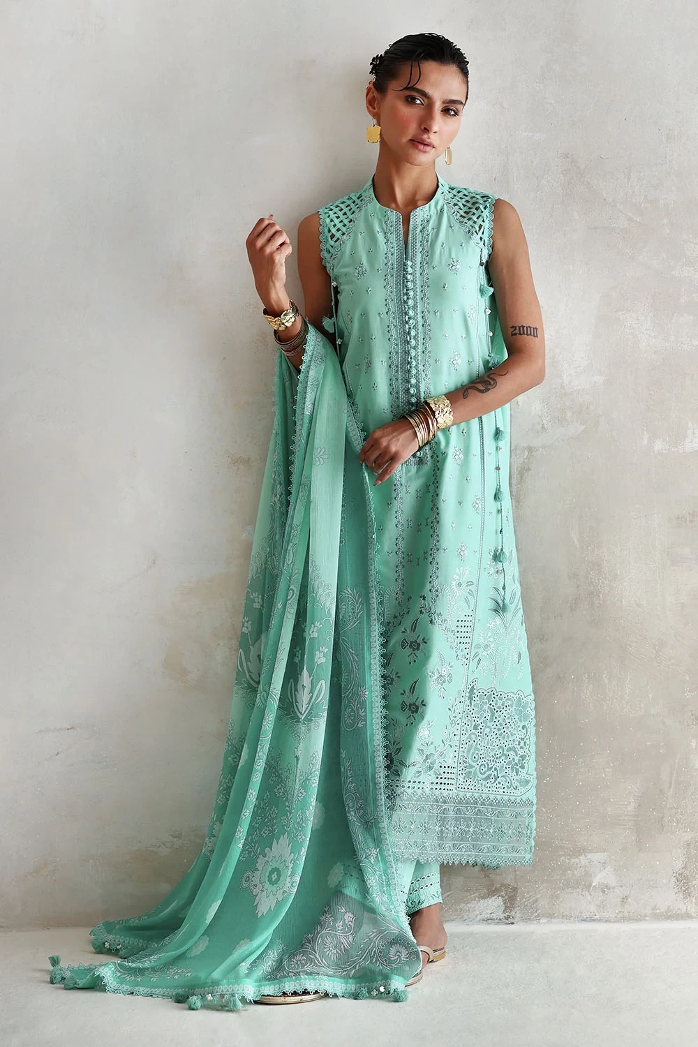 3 Piece Embroidered Lawn Suit - W-FB-LC-26-477249