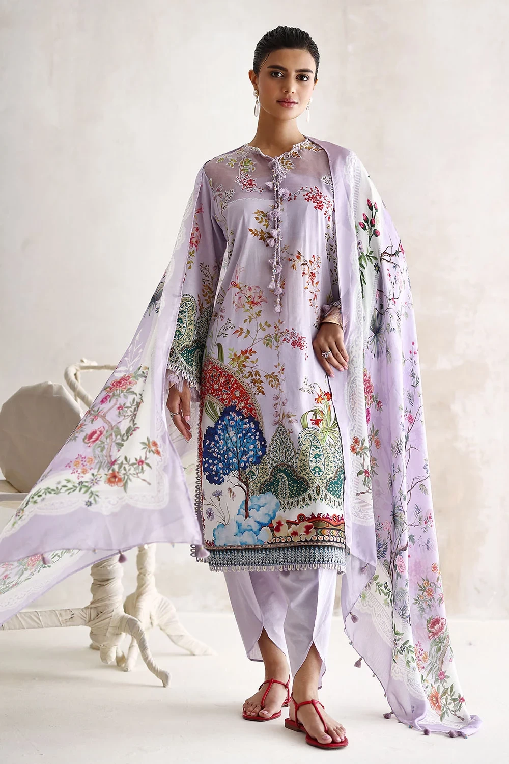 3 Piece Printed Lawn Suit - W-FB-LC-26-477271