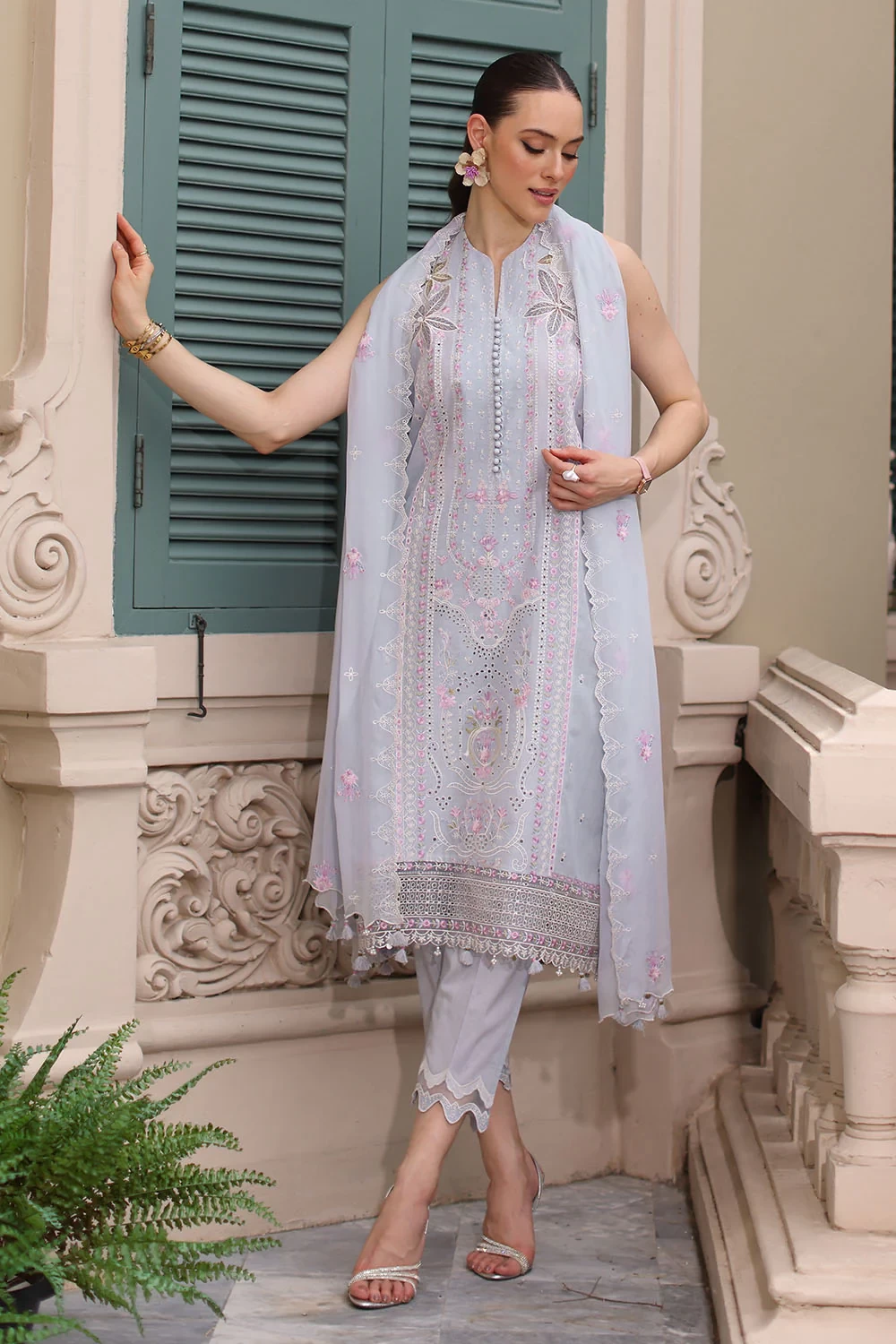 3 Piece Embroidered Lawn Suit - W-FB-RE-26-477263