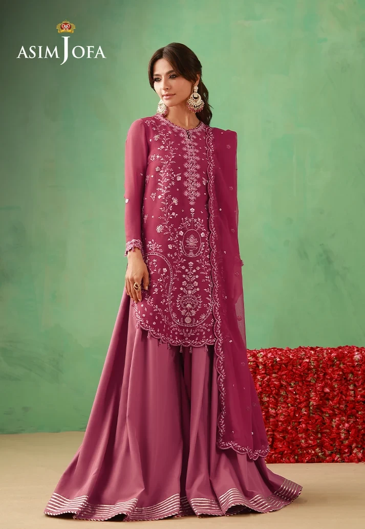 AJULFH-07 Embroidered Chiffon 3 Pcs