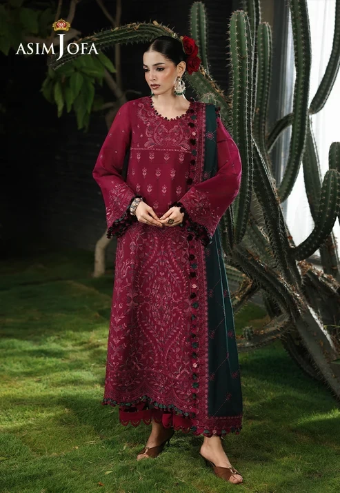 AJULC-04 Embroidered Paper Cotton 3 Pcs