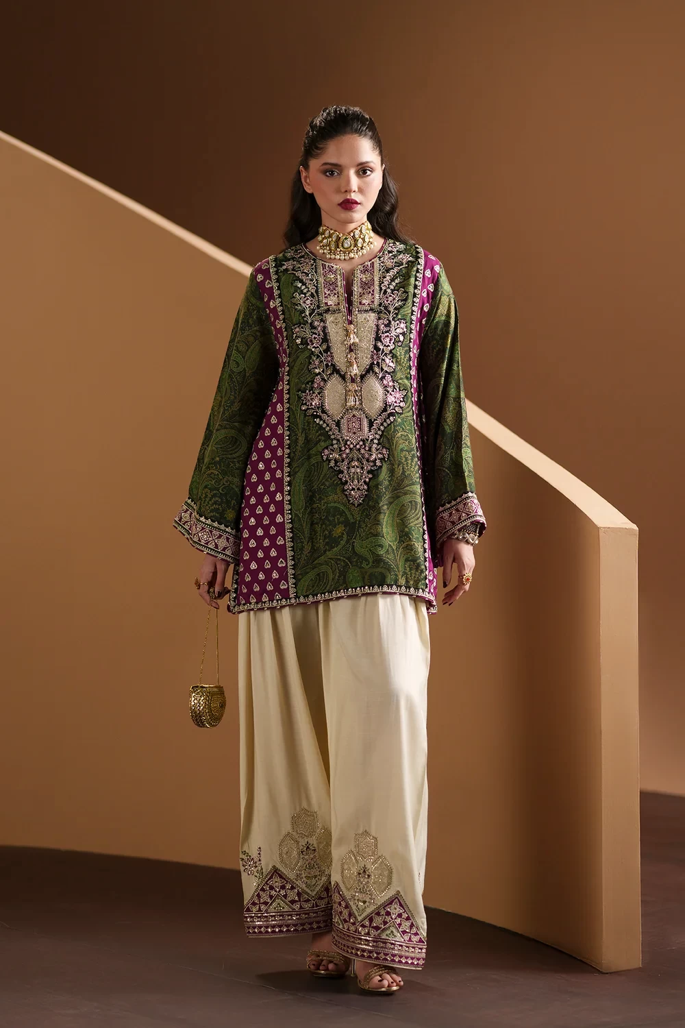 EMBROIDERED SUIT - E1227/104/119